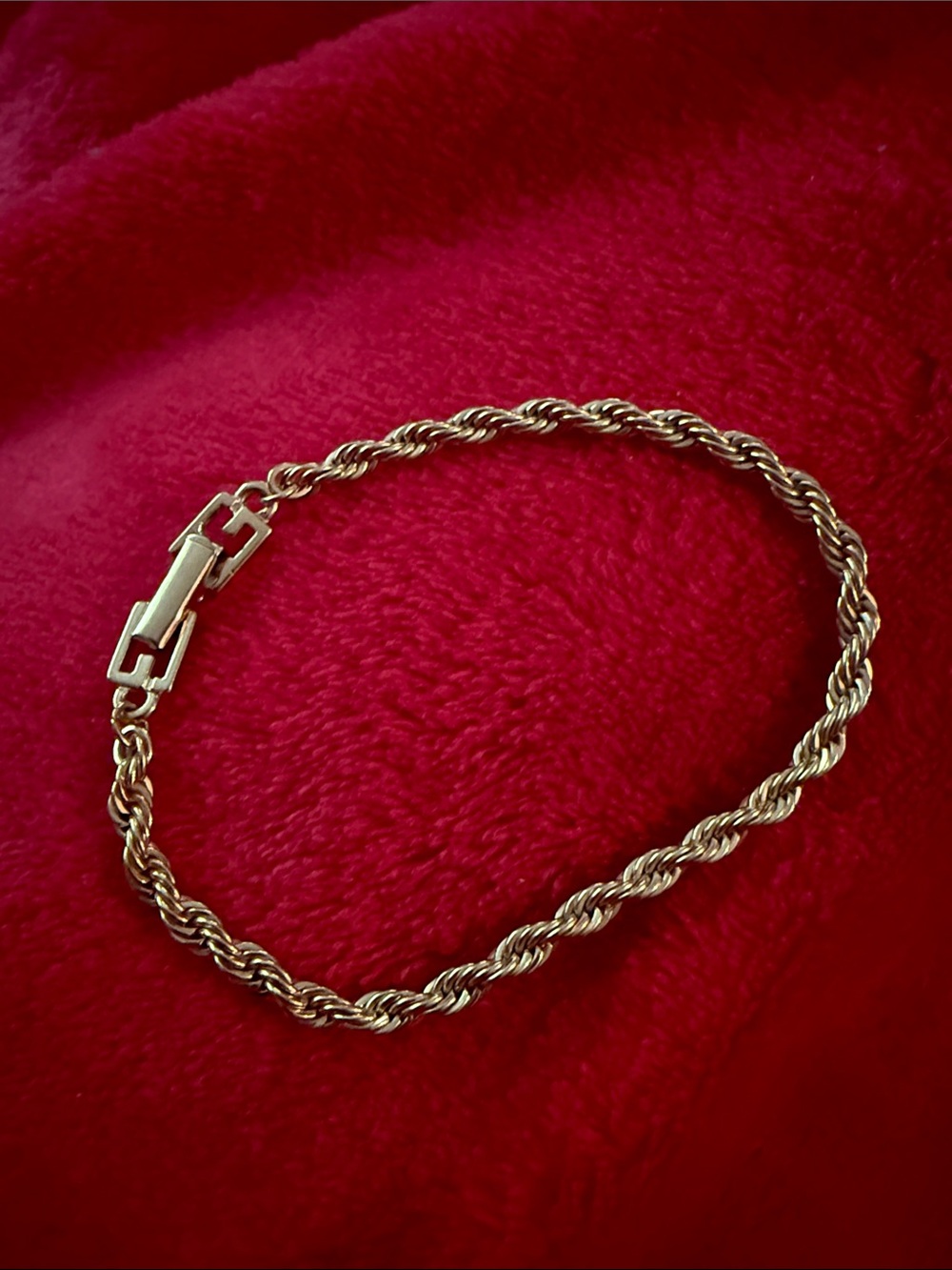 GIVENCHY 1980-1990 Rope chain bracelet 18k gold tone